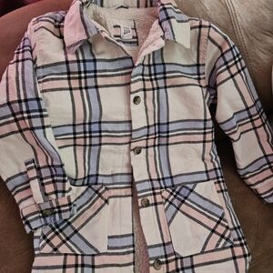 GAP Plaid Kids Hoodie - Pink, Blue, White